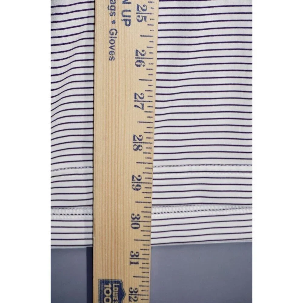 Lacoste Sport Polo Shirt - Men's XXL - Striped Purple & White 🐊